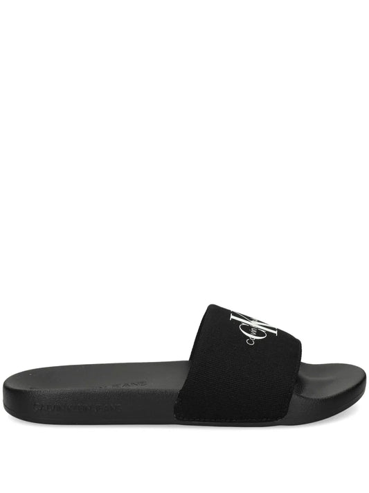 Calvin Klein Jeans logo-print slides