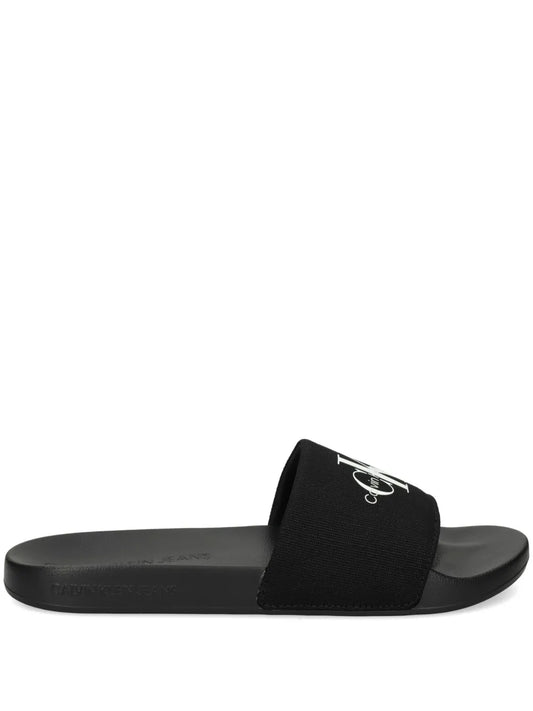 Calvin Klein Jeans logo-embellished canvas slides