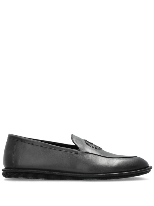 Giorgio Armani logo-detail leather loafers