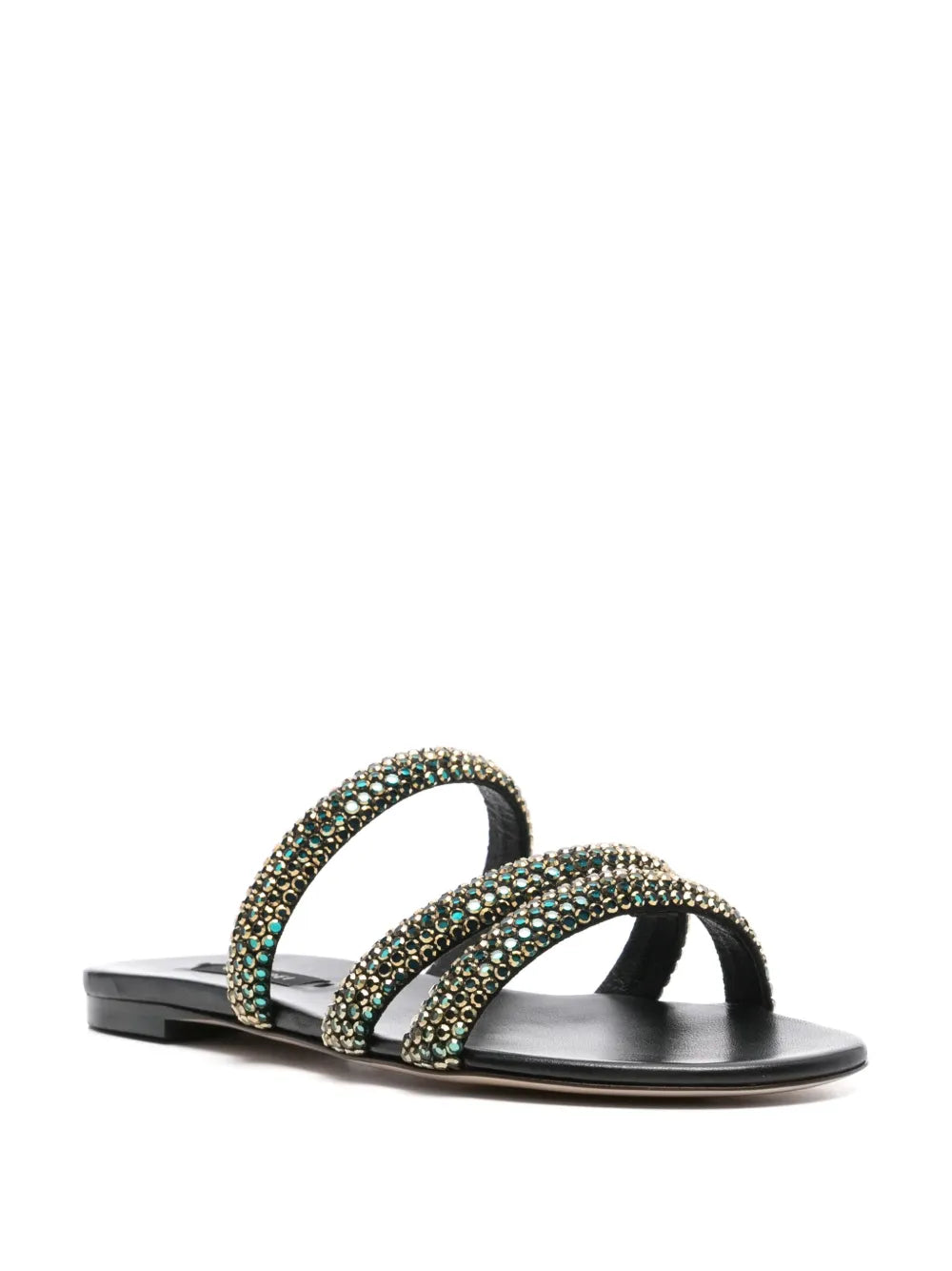 Casadei crystal-straps slides 