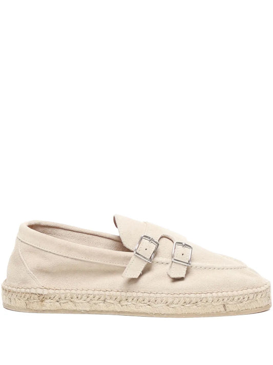 Eleventy buckle-strap suede espadrilles