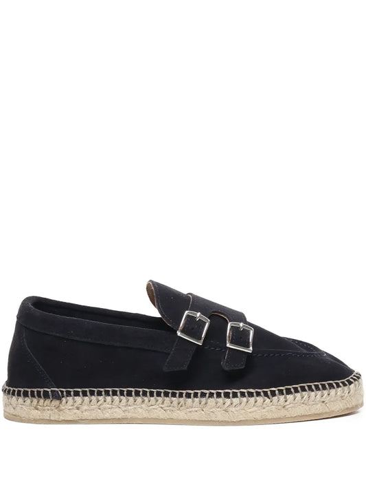Eleventy buckle-strap suede espadrilles