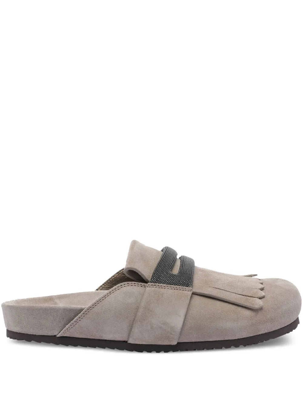 Brunello Cucinelli suede slides