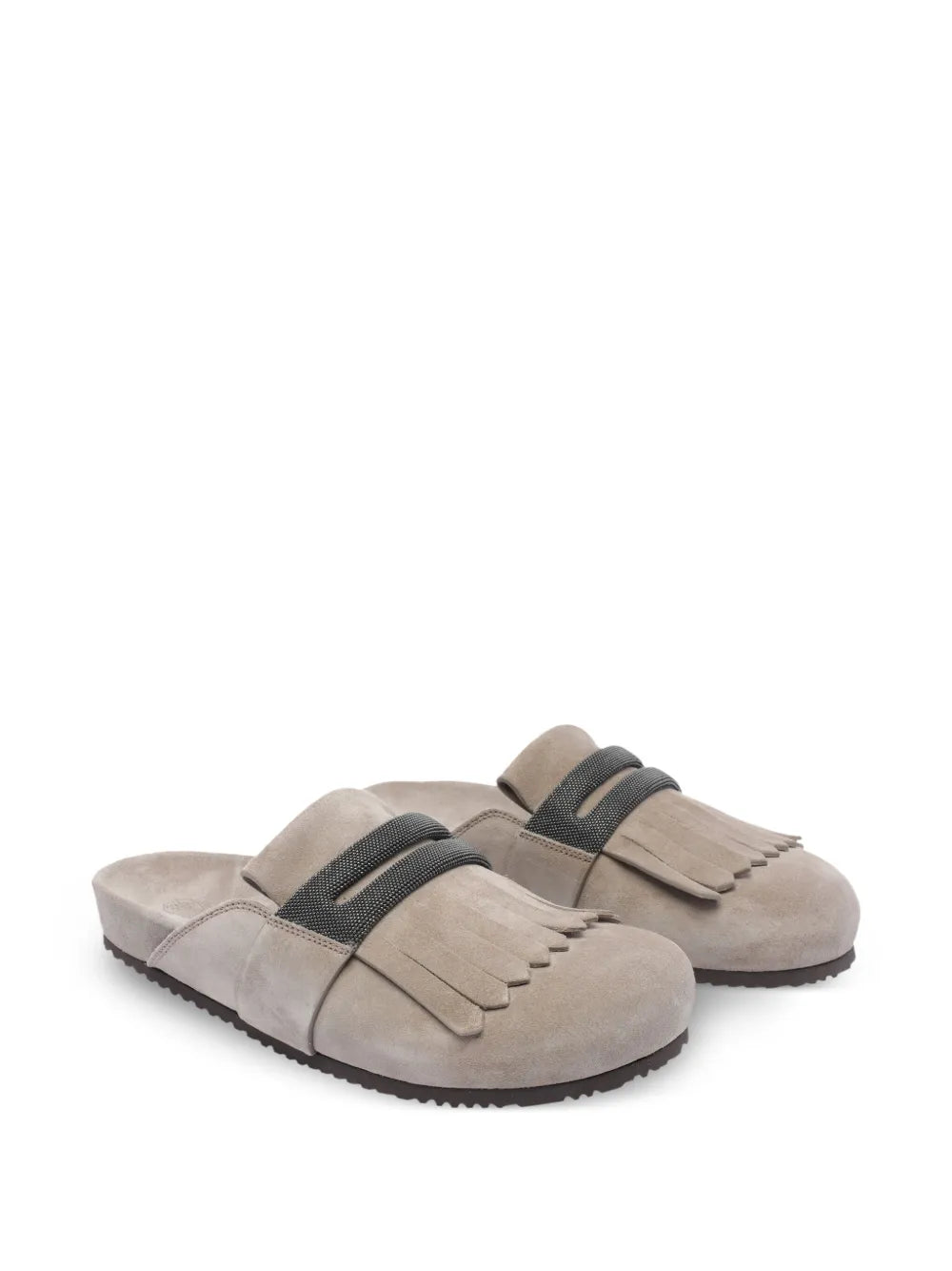Brunello Cucinelli suede slides