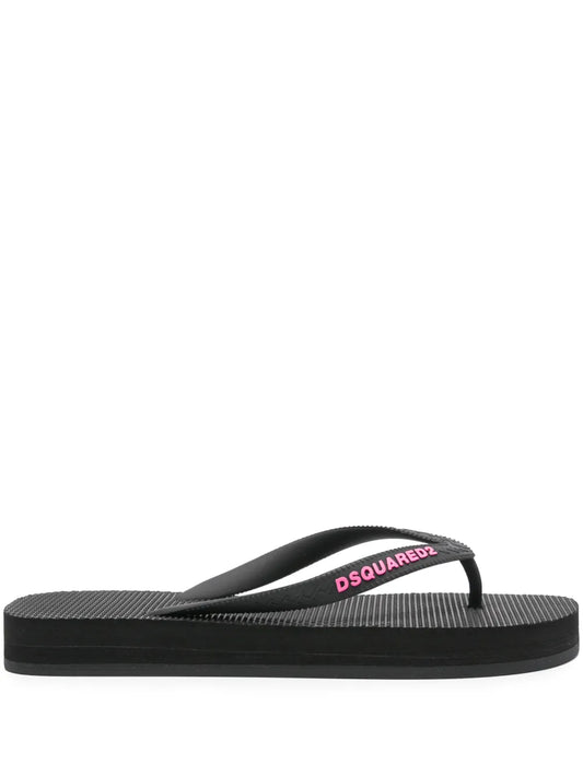 DSQUARED2 logo flip flops