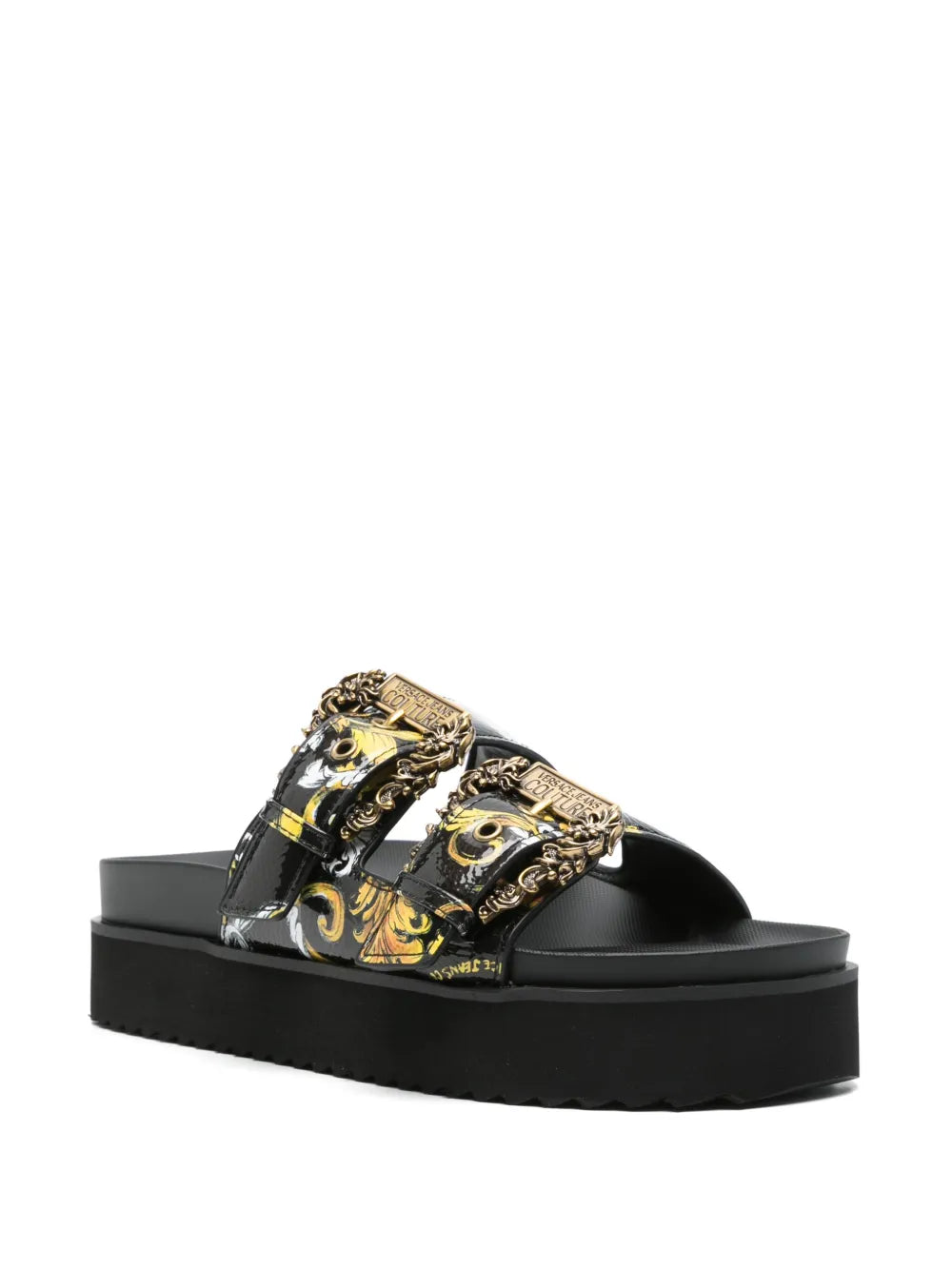 Versace Jeans Couture Barocco-print slides